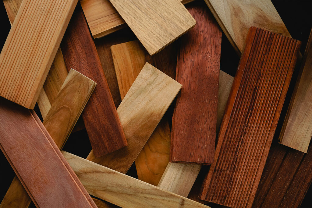 a series of engineered wood flooring options