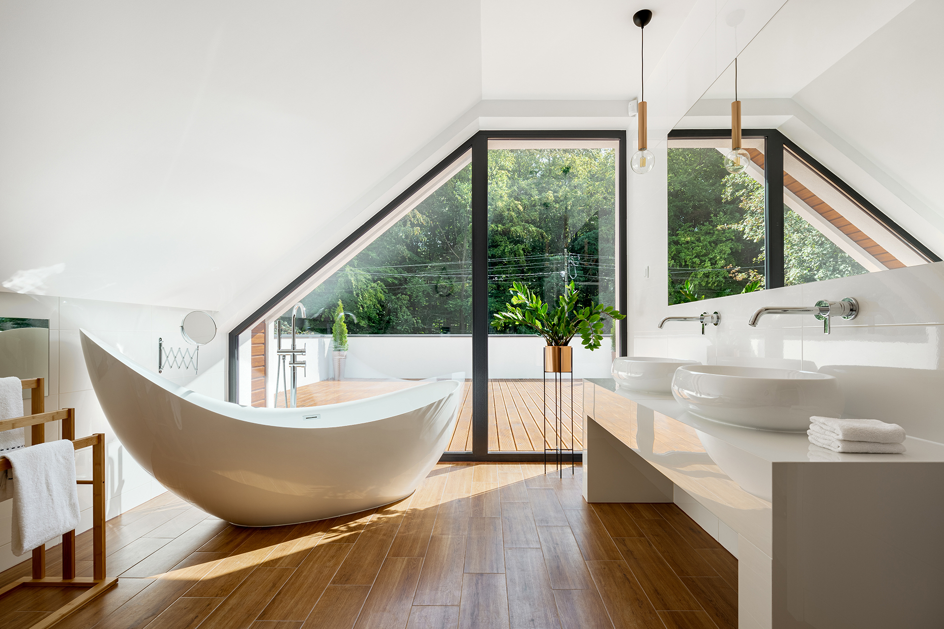 sleek bathroom flooring ideas