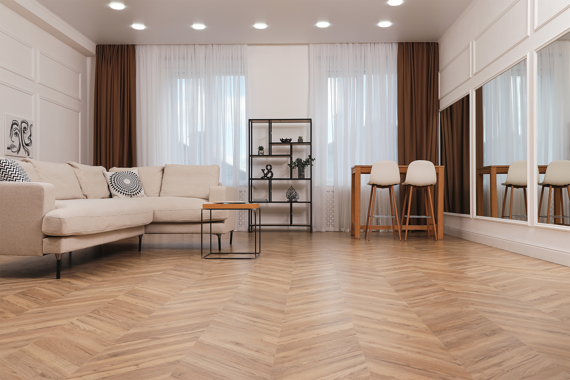 ideas for wood floors in a modern flat